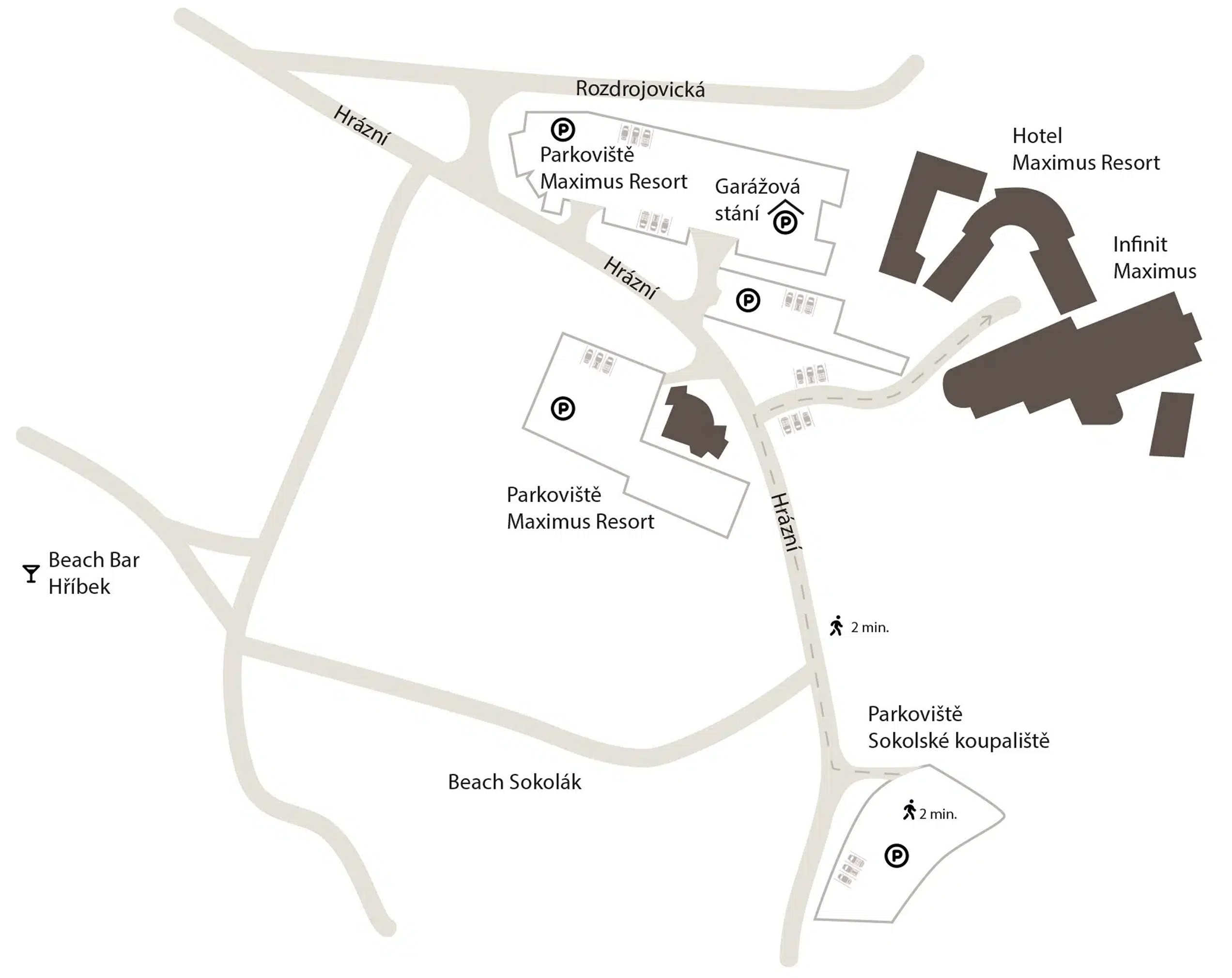 mapa resortu